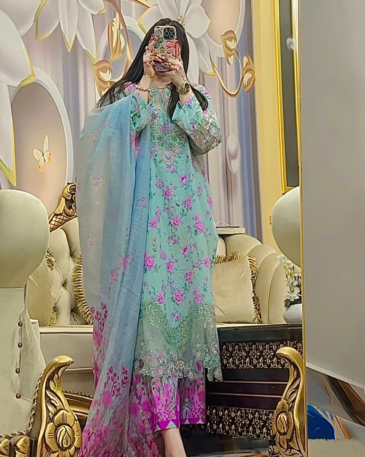 🔥 MOST DEMANDED PURE LAWN BAREEZE+CUT WORKED🧵3 PCS DRESS 🔥