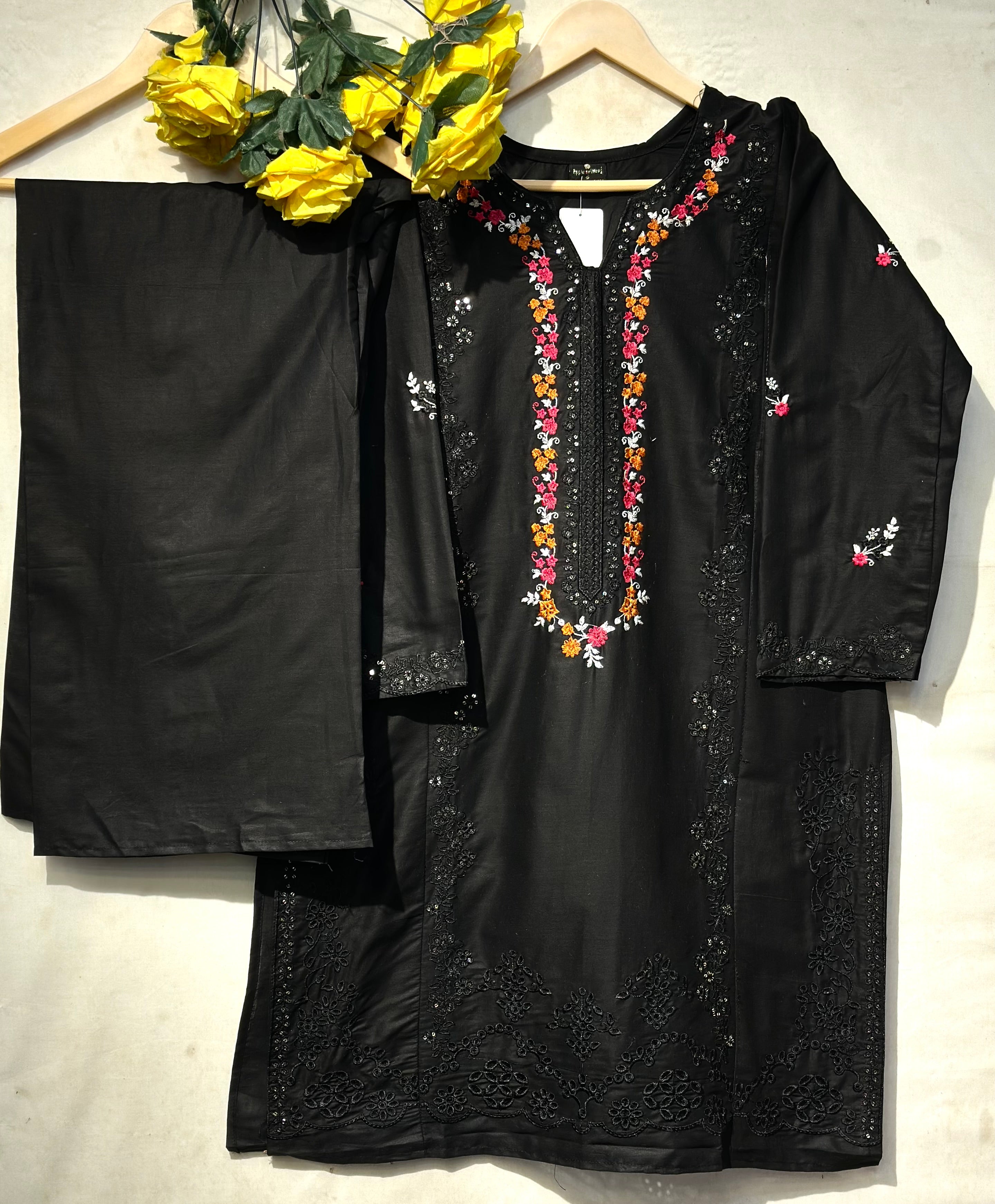 Beautiful multi+sequential embroidered🪡 2 pcs - bilalcollectionstore