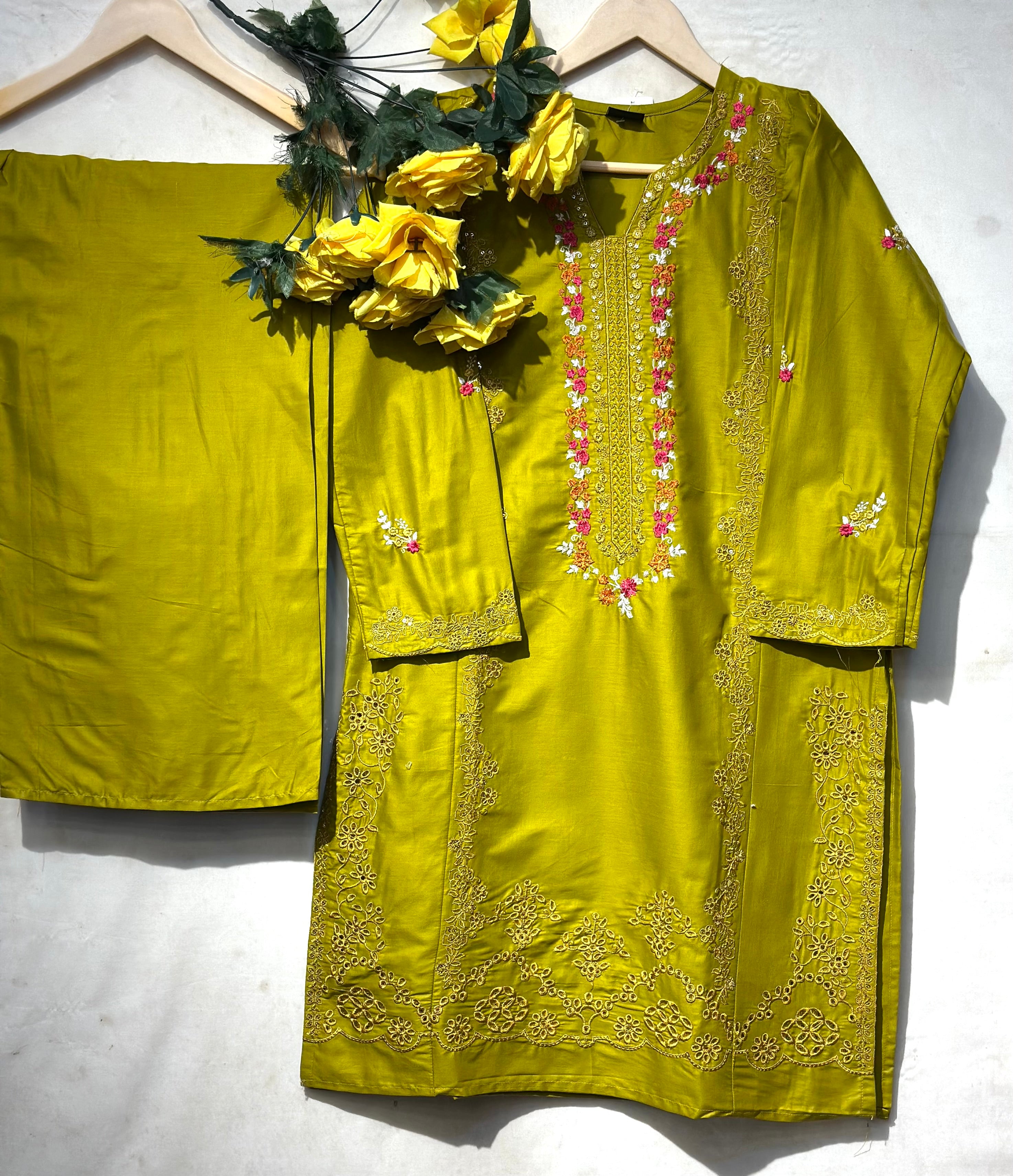 Beautiful multi+sequential embroidered🪡 2 pcs - bilalcollectionstore