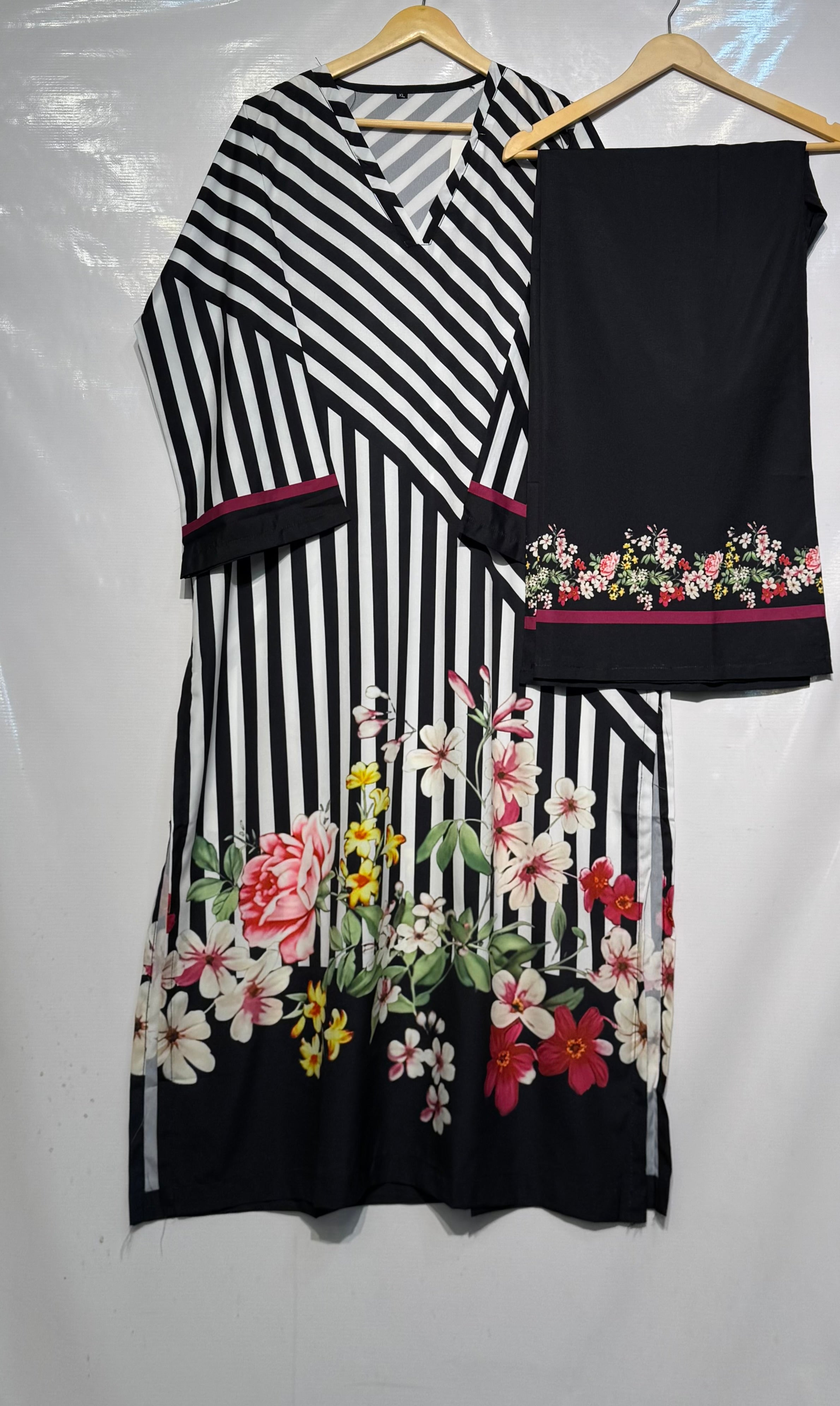 Premium quality winter season digital printed crepe cord sets ✨