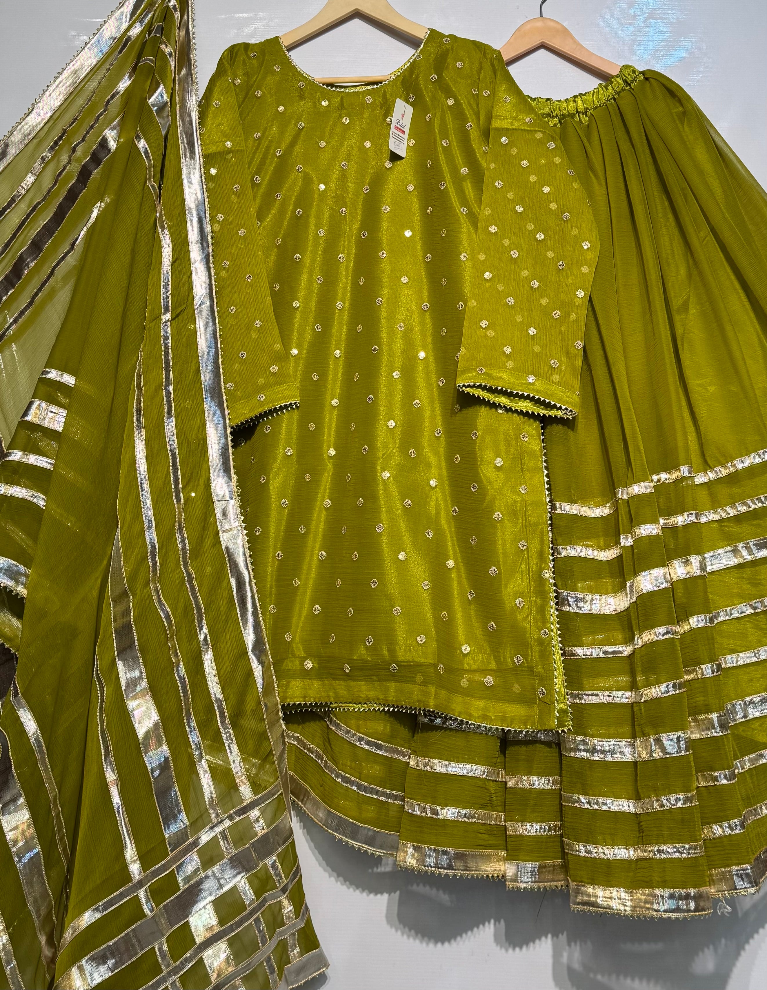 Adorable massive 250+ inches flaired gharara set ✨