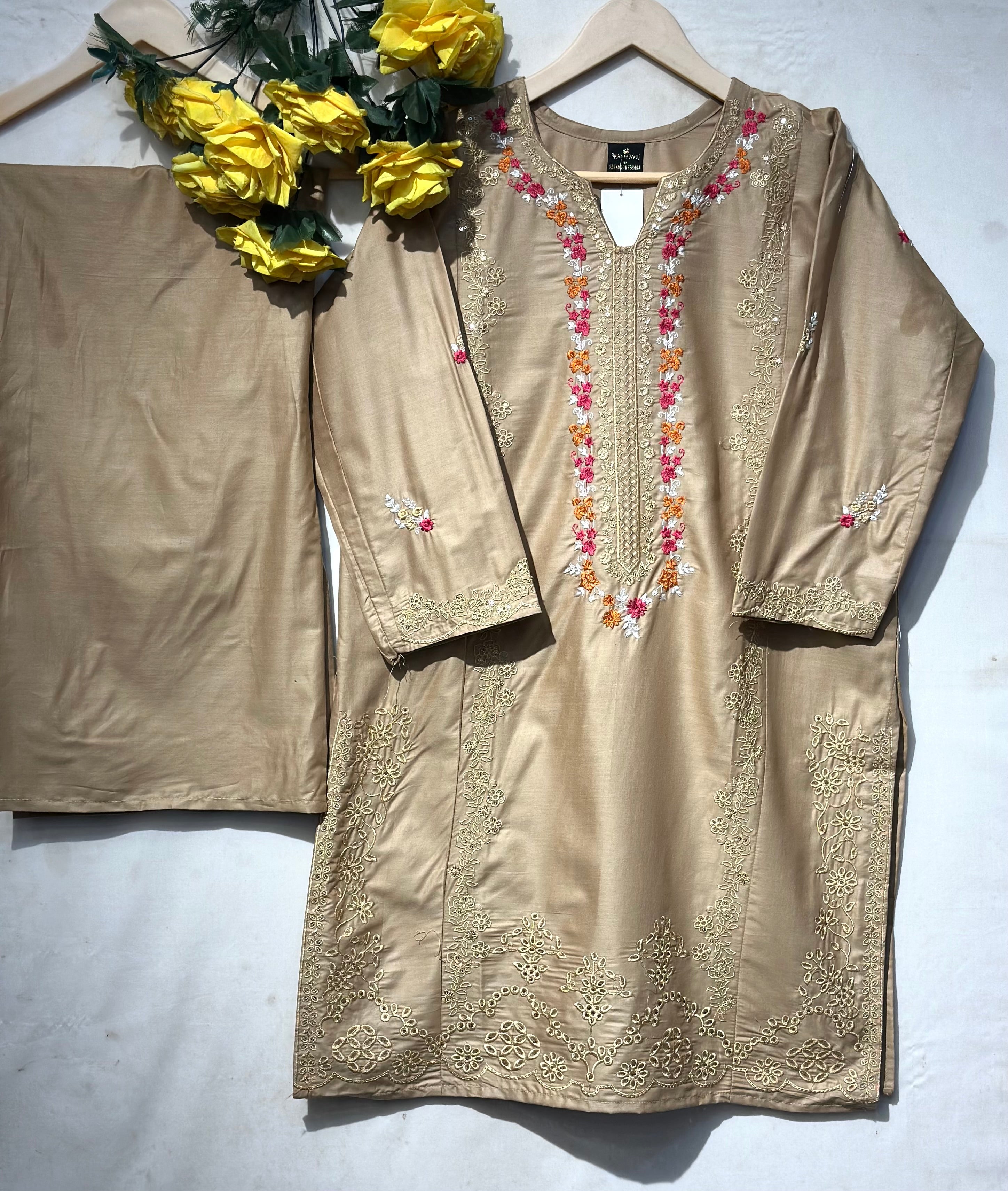 Beautiful multi+sequential embroidered🪡 2 pcs - bilalcollectionstore