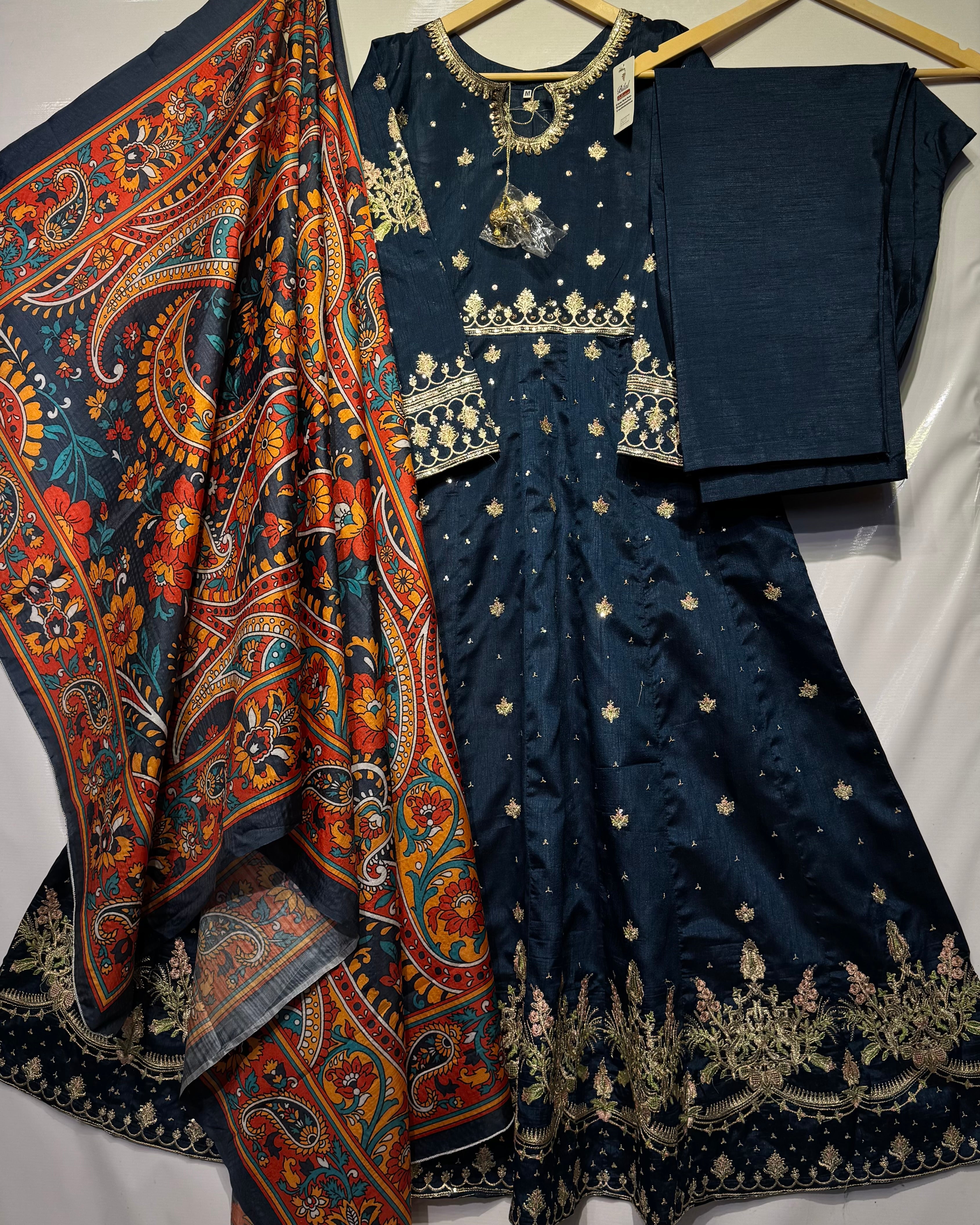 Handmade+tilla+sequence+thread embroidered🧵dress🔥