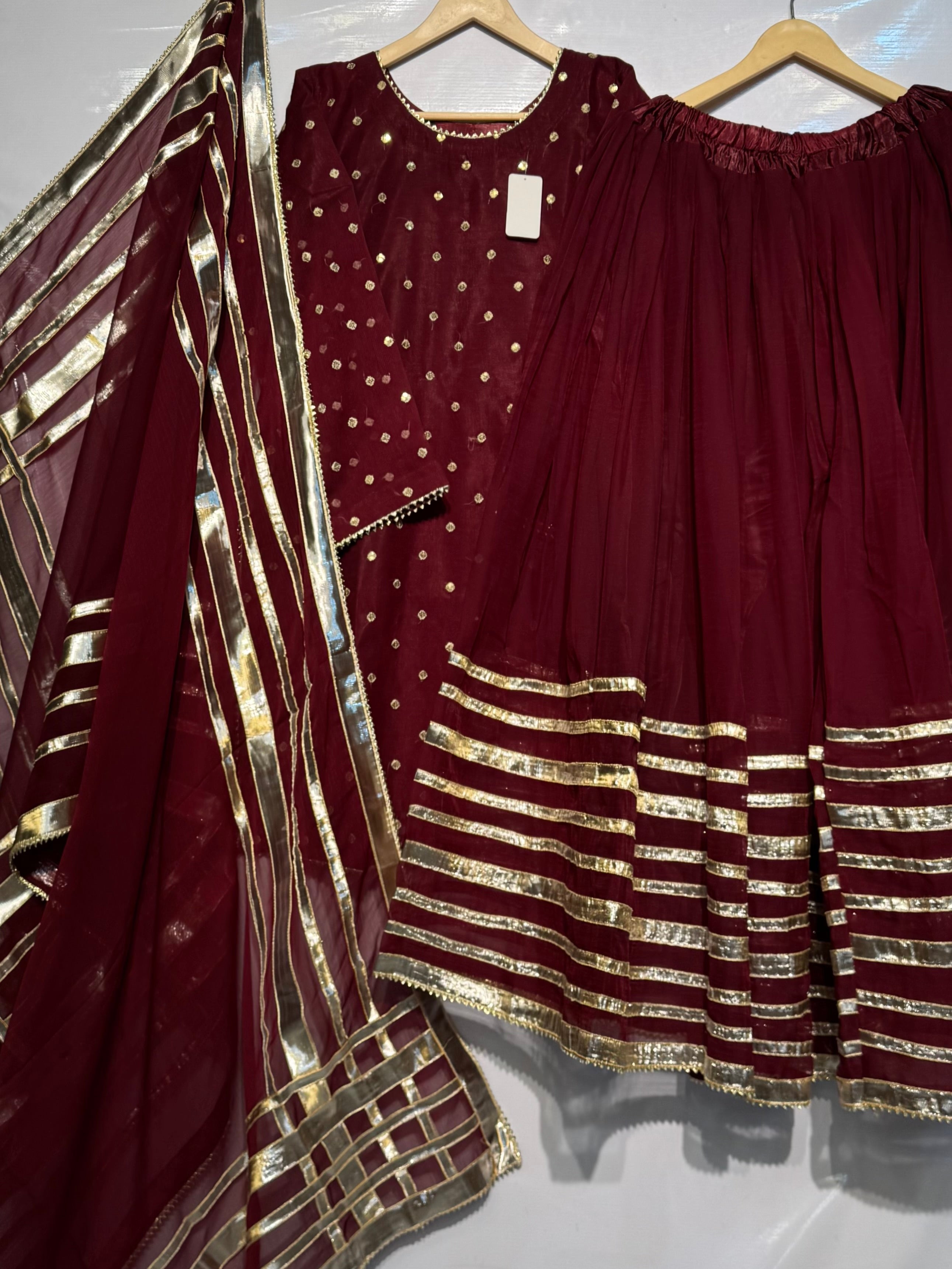 Adorable massive 250+ inches flaired gharara set ✨