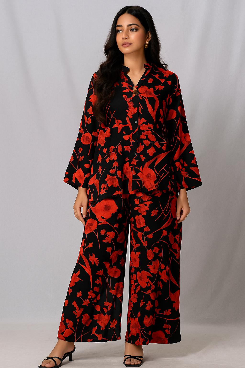 🔥Pure Soft printed🎨 linen cord sets all season essential🔥