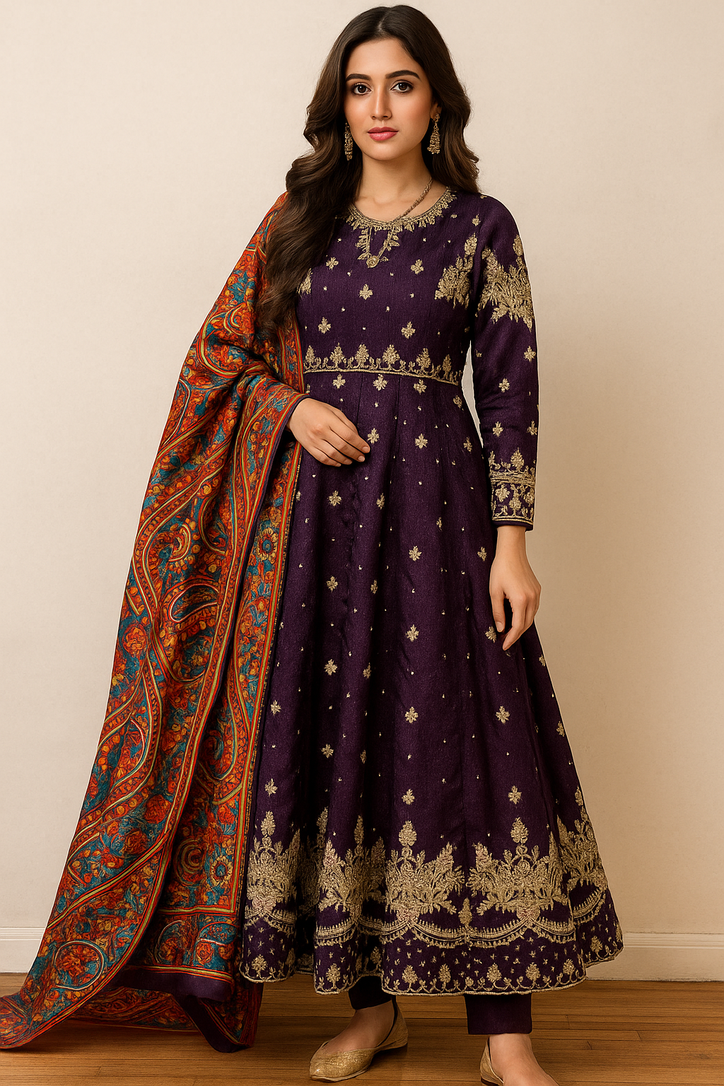 Handmade+tilla+sequence+thread embroidered🧵dress🔥