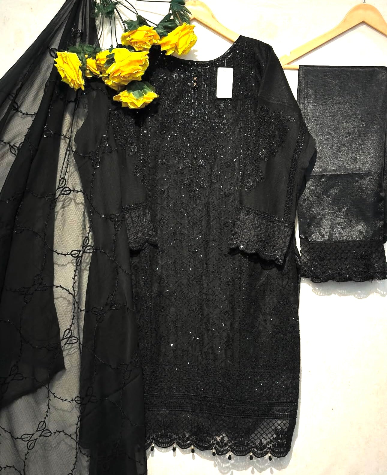Fancy full embroidered Chiffon 3 Pcs👗 - bilalcollectionstore