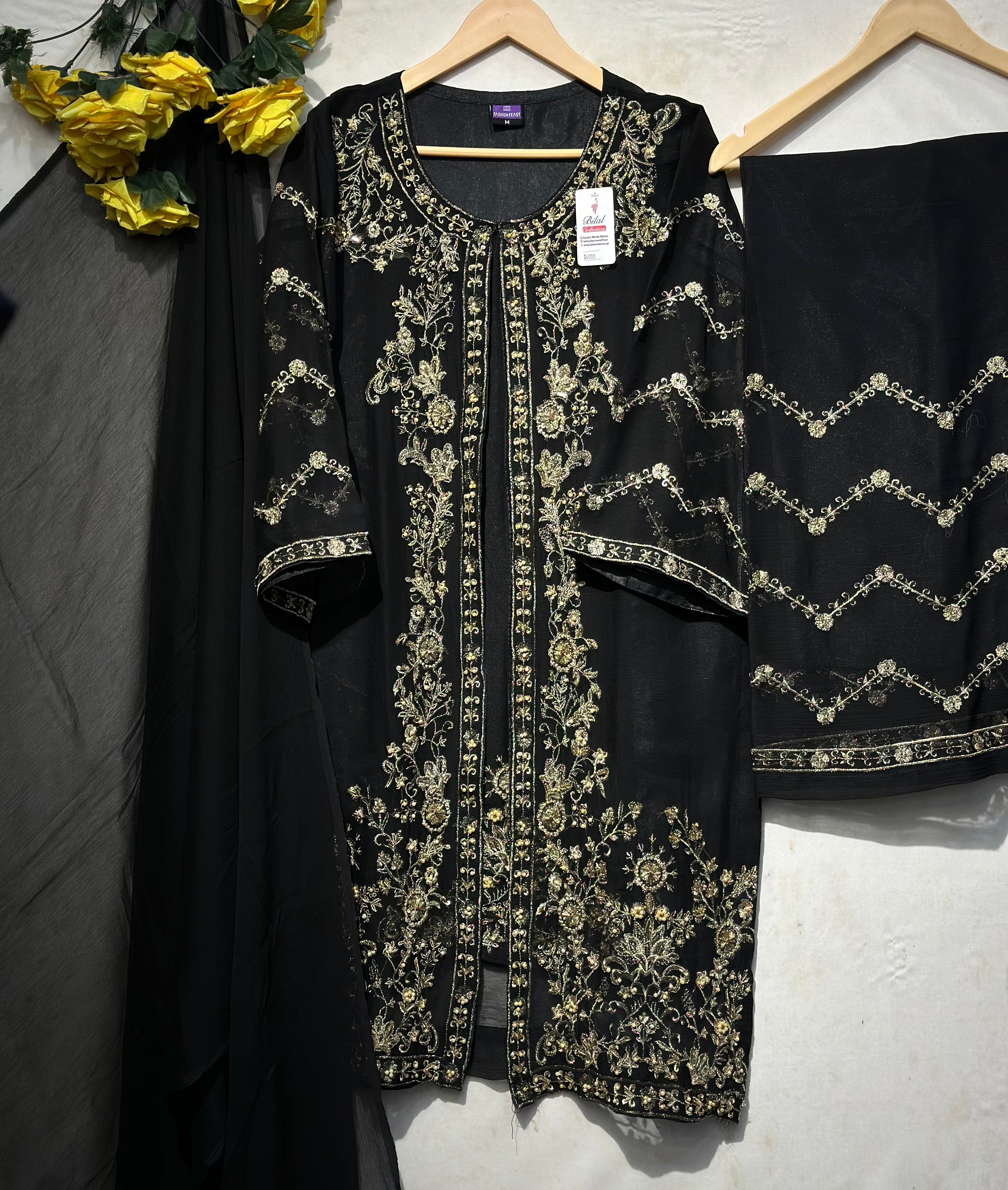 🔥Open Gown Style 3 pcs🔥 - bilalcollectionstore