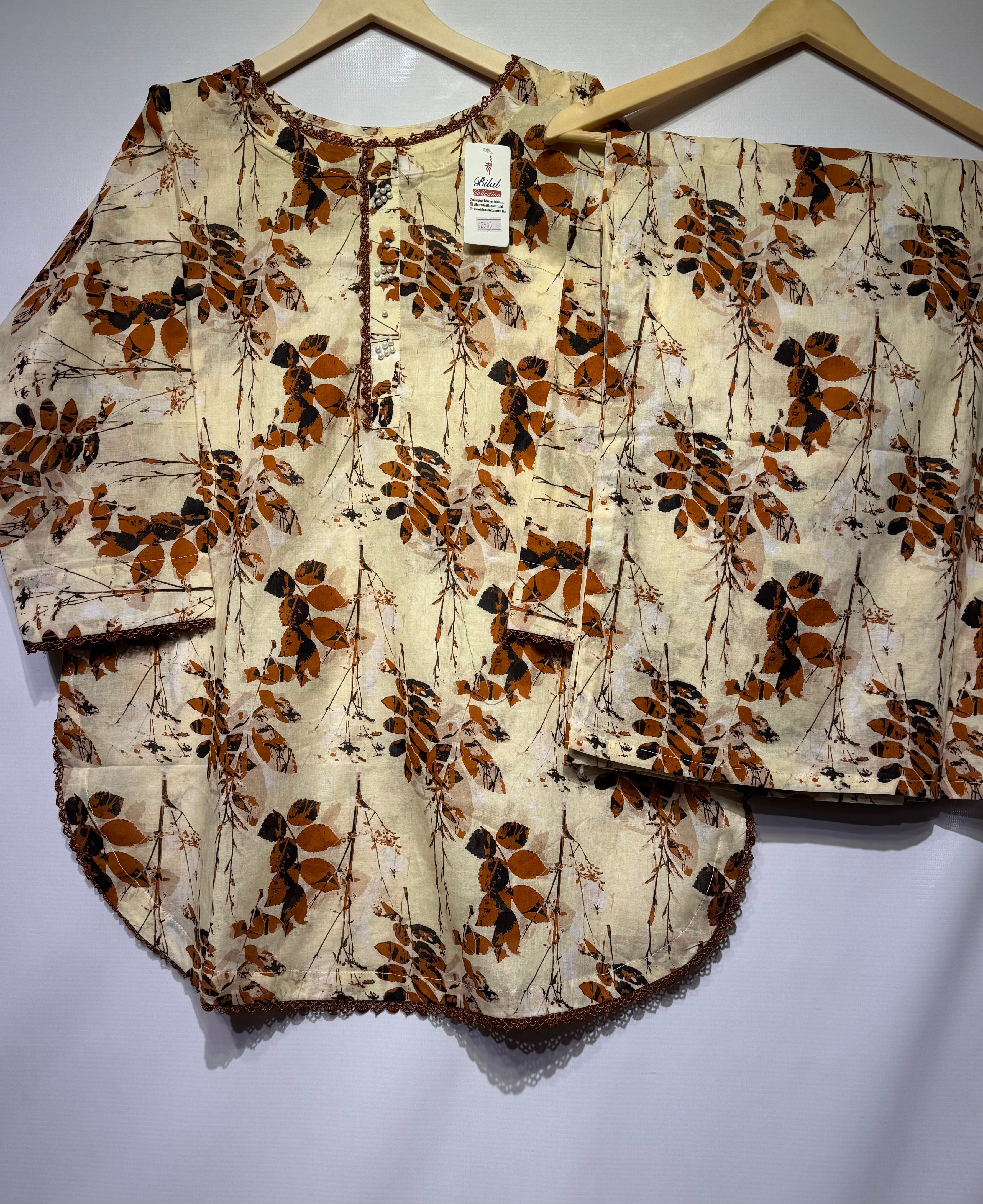 Pure soft Lawn floral Printed🎨cord Sets along with printed Plaso👗