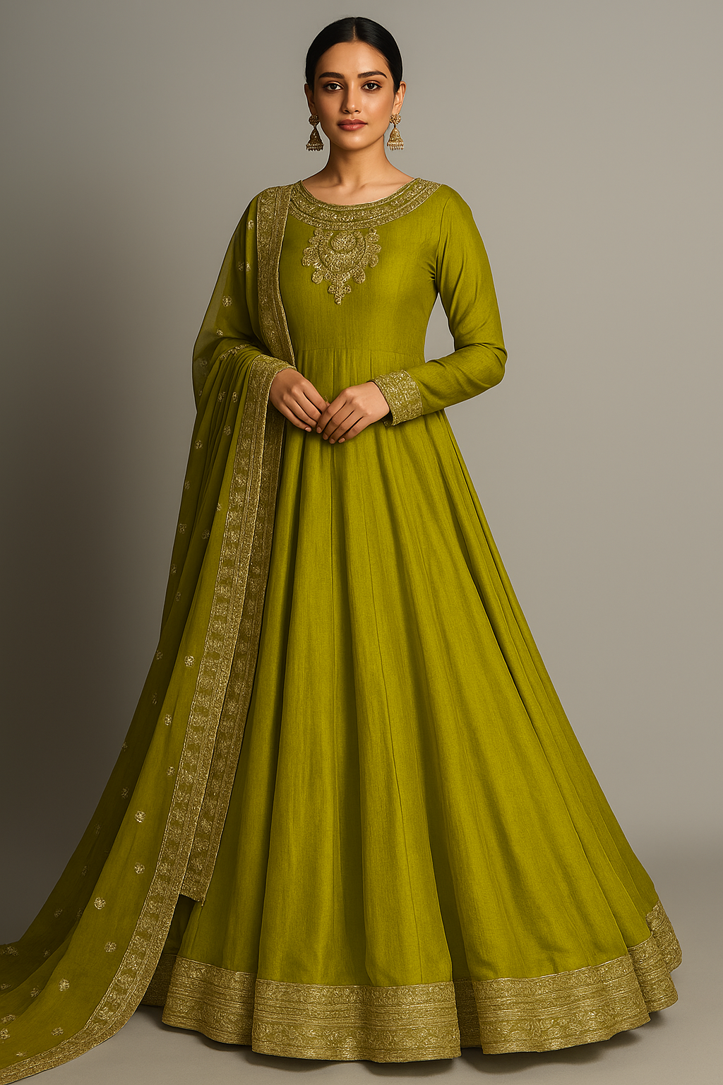 Sequence tilla embroidered🧵pleated style 3 pcs maxi🔥