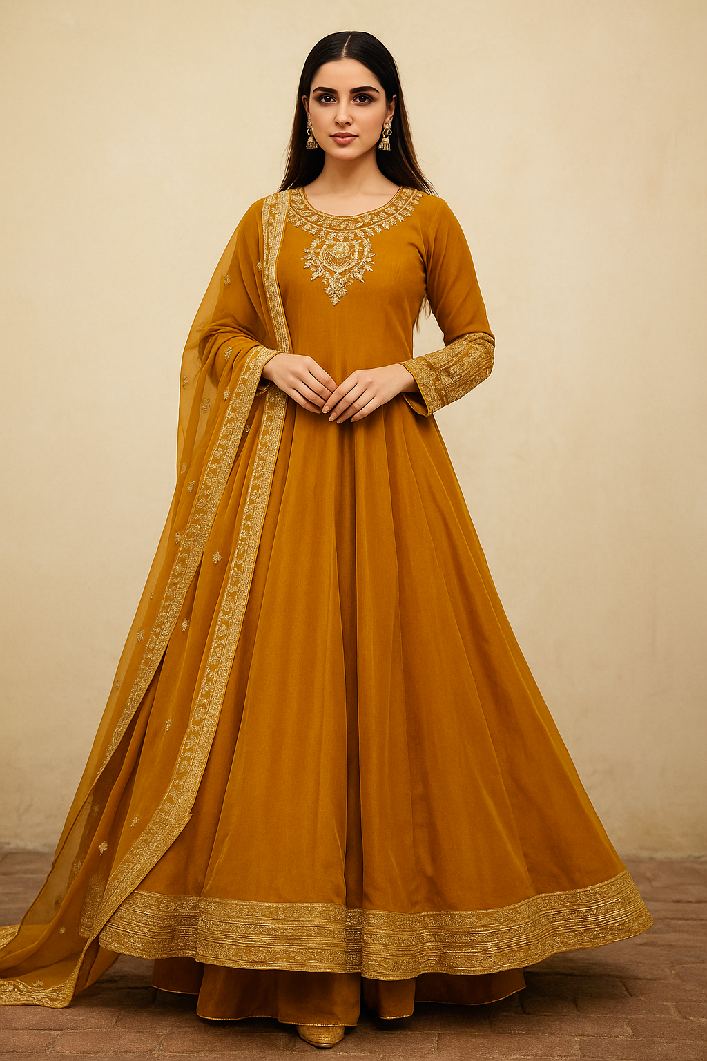 Sequence tilla embroidered🧵pleated style 3 pcs maxi🔥