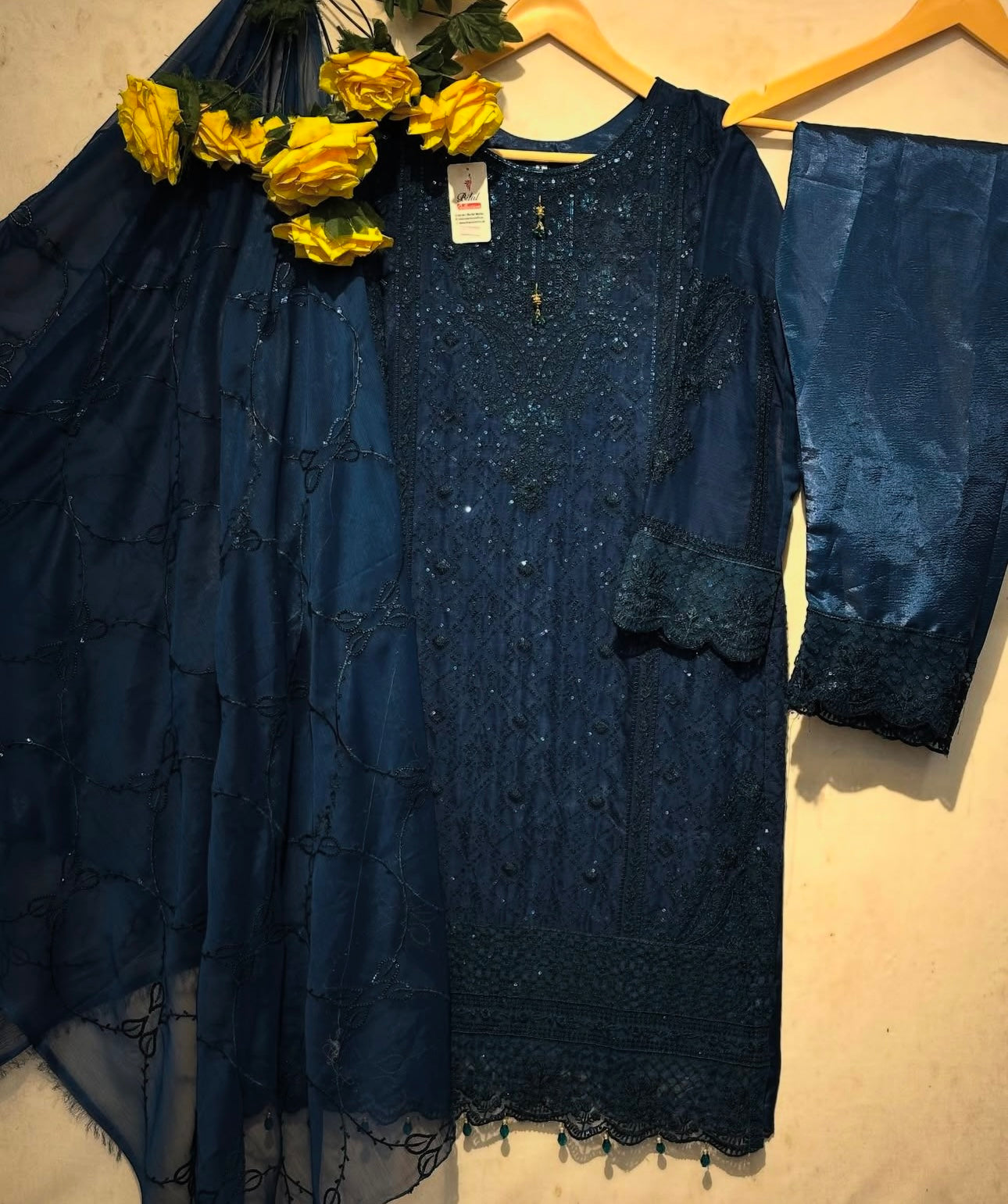 Fancy full embroidered Chiffon 3 Pcs👗 - bilalcollectionstore