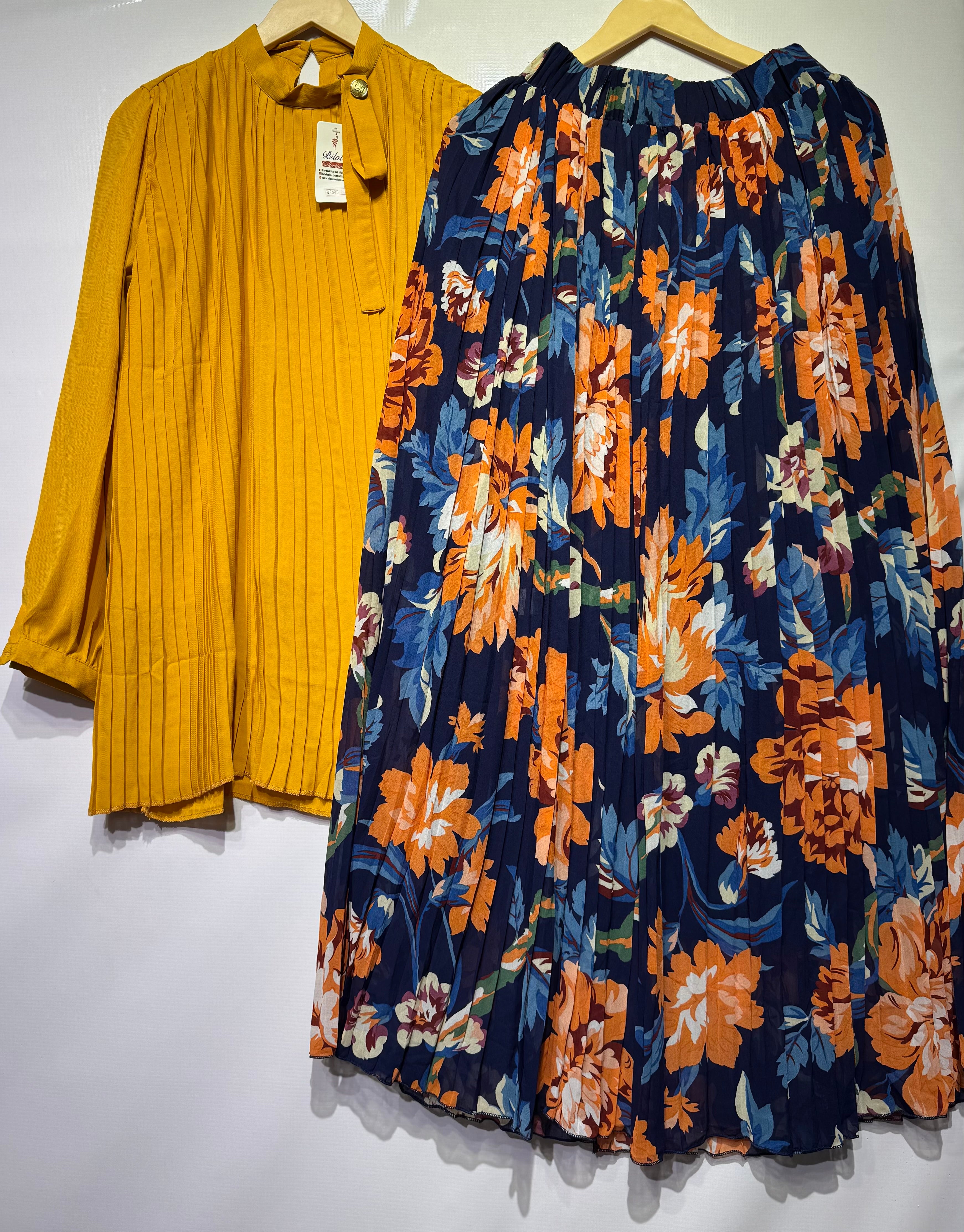 Pure Malai Georgette digital printed skirt shirts 👗