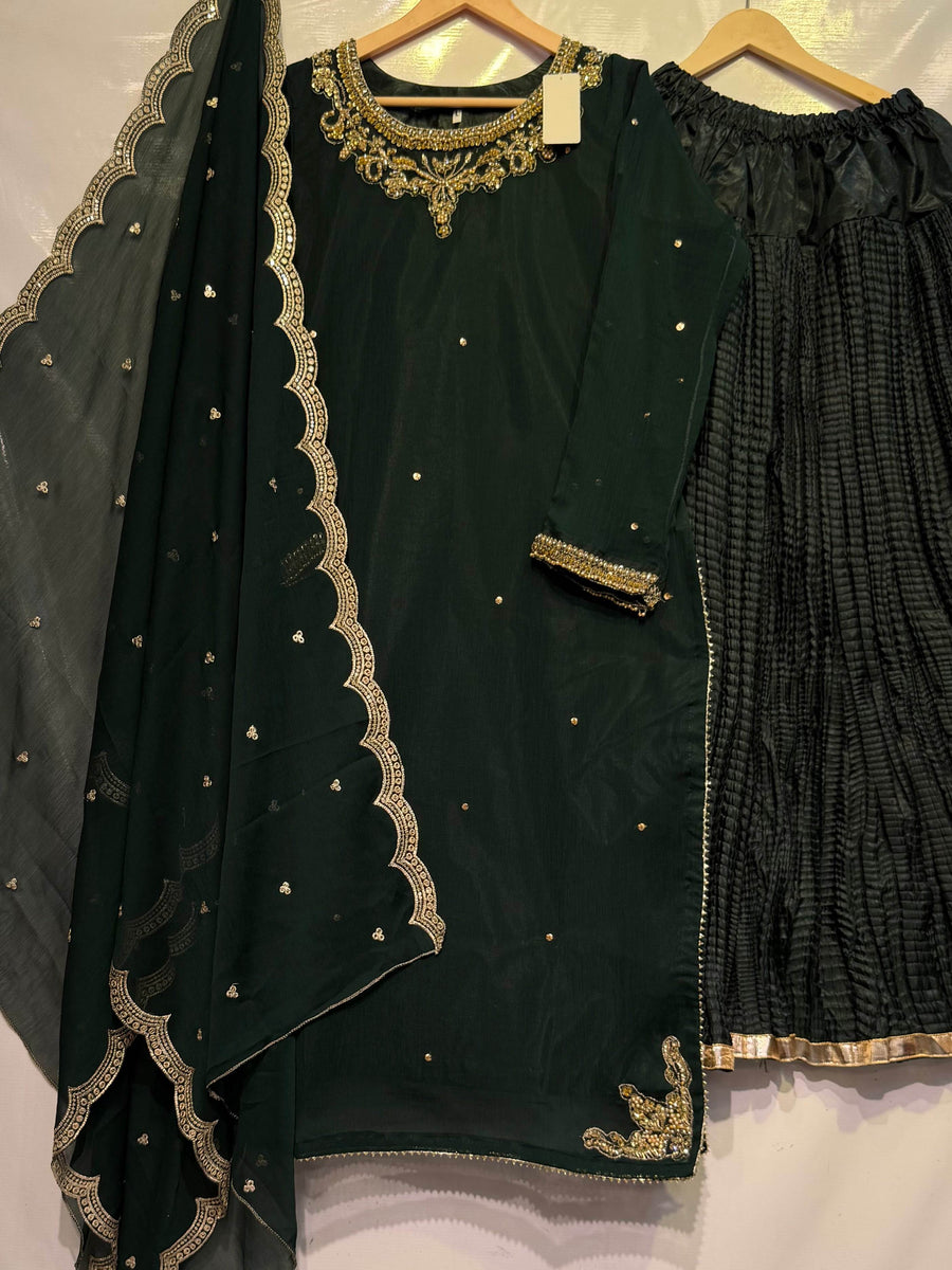 Soft chiffon handmade adda worked🧵formal pret 👗 – bilalcollectionstore