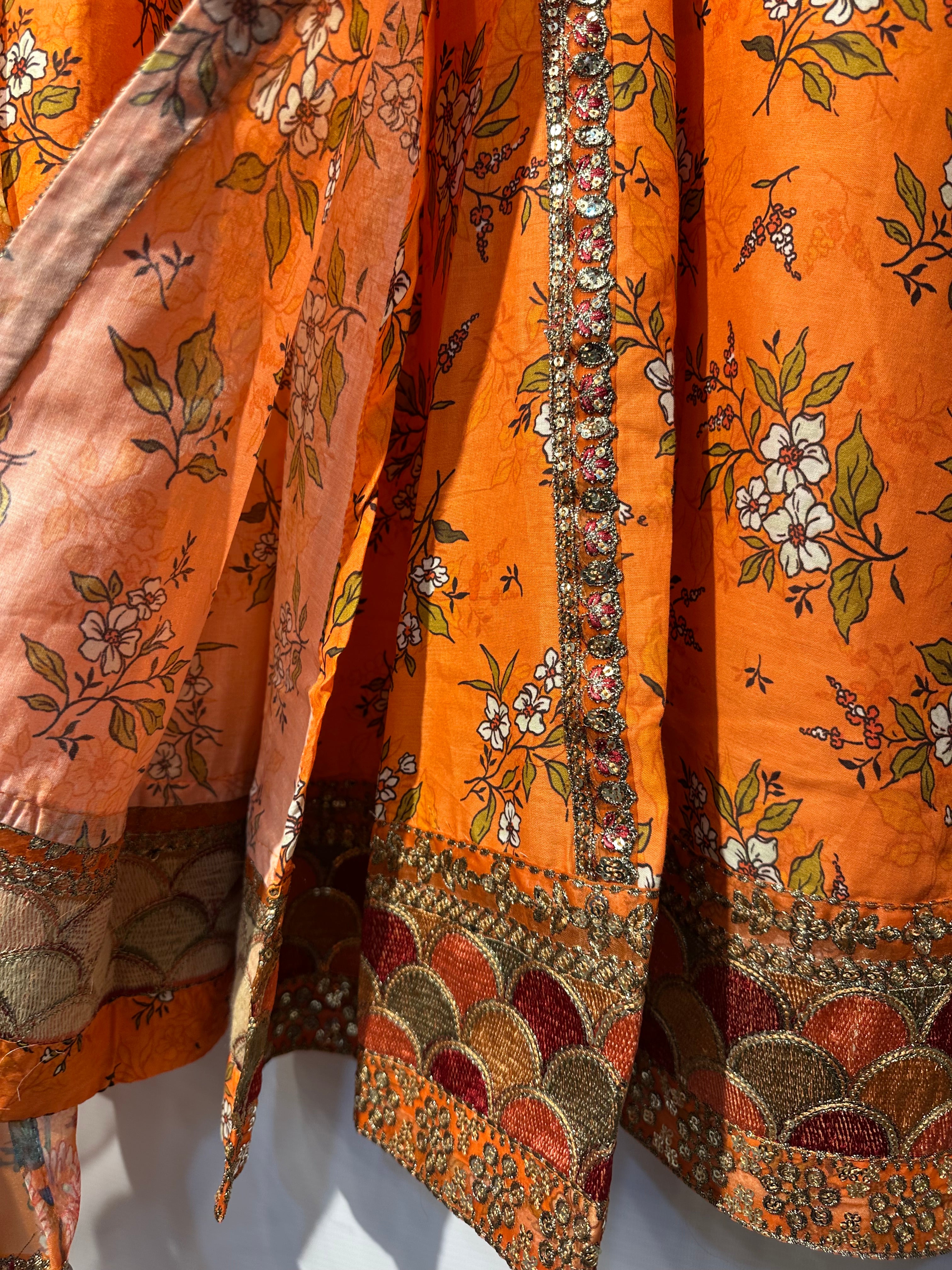 Angrakha style sequentially+tilla embroidered lawn 3 pcs👗 - bilalcollectionstore